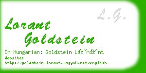 lorant goldstein business card